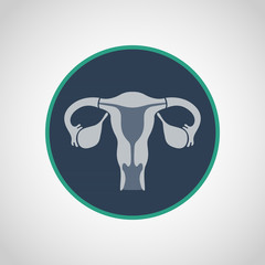 cervical cancer icon Logo vector illustration