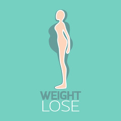 Weight lose logo vector icon illustration