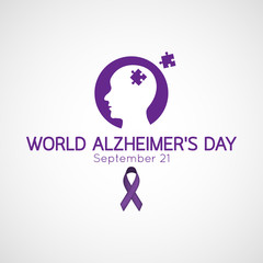 World Alzheimer's Day vector icon illustration