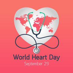 World Heart Day vector icon illustration