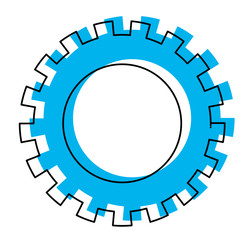 pinion icon blue watercolor silhouette