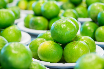 Lime Citrus Fruits In  Market