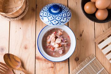 Shrimp paste sauce in bowl