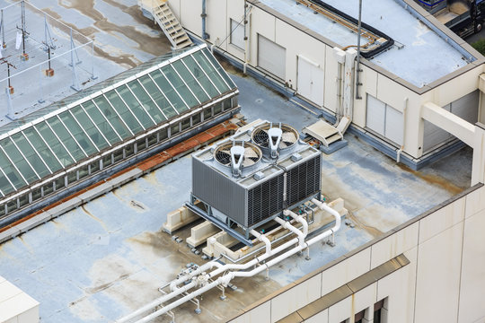 Cooling tower on rooftop
