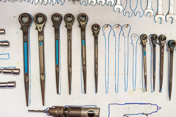 Spanner shadow board