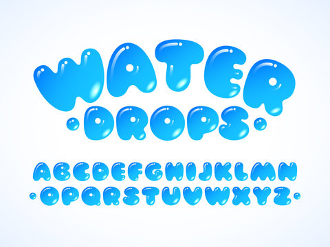 Vector water grpos alphabet