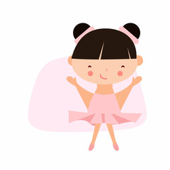 Dance girl silhouette isolated on white background. Ballerina. Ballet banner.