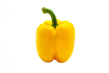 Yellow Sweet Bell Pepper isolated on a white background