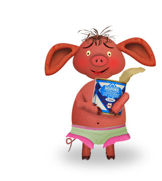 Piglet with diathesis