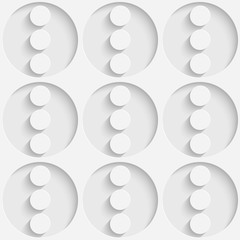 Seamless Circles Background. White Geometric Pattern