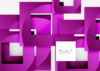 Fototapeta premium Squares geometric object in light 3d space, abstract background