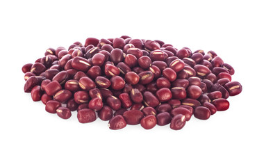 red beans on white background
