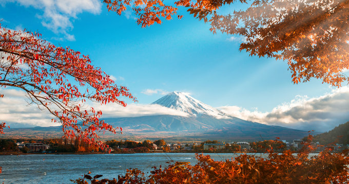 Mount Fuji in Autumn Color, Japan
