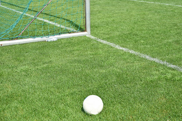 Soccer field and goal