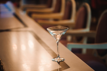 Glass of matini. Vermouth cocktail.