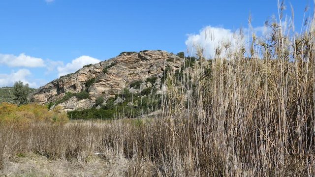 Nature landscape around Lavrio a town in southeastern part of Attica Greece