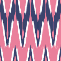 Ikat seamless pattern  as cloth, curtain, textile design, bed linen, wallpaper, surface texture background