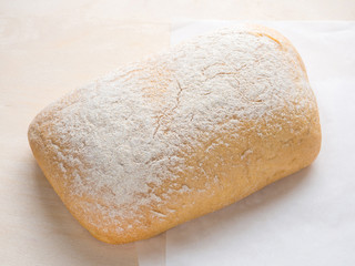 loaf of white bread on a table