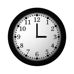 Vector volume office clock with arrows