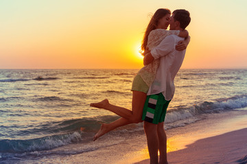 happy family on the beach