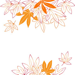 color contour vector pattern of leaves