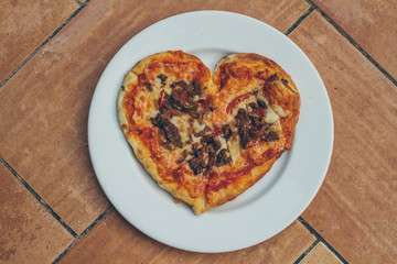 Heart Shaped Pizza