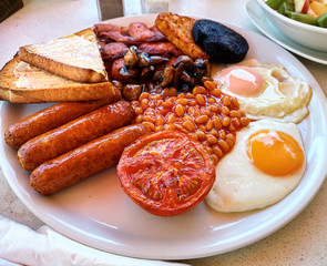 Traditional full english breakfast