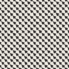 Hand drawn style ethnic seamless pattern. Abstract geometric tiling background in black and white. Vector freehand doodle texture.