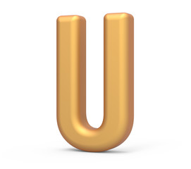 golden letter U