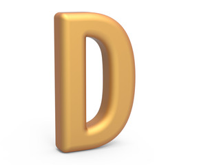 golden letter D