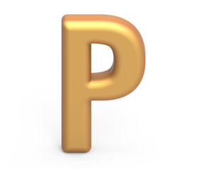 golden letter P