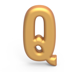 golden letter Q