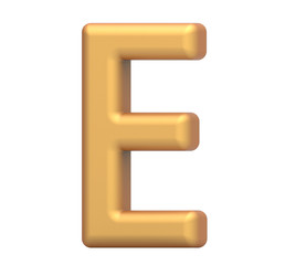 golden letter E
