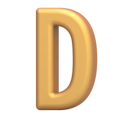 golden letter D