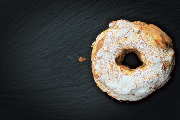 Paris–Brest Famous French dessert sweet pastry The round pastry - in the form of a wheel 