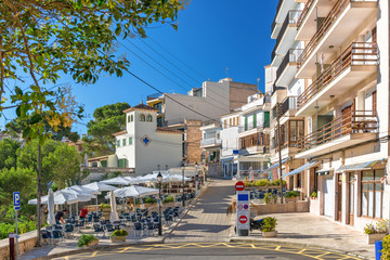 Fototapeta premium Pedestrian plaza in Cala Figuera - Mallorca – 4348
