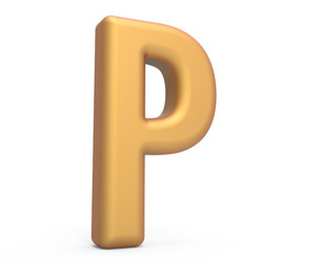 golden letter P