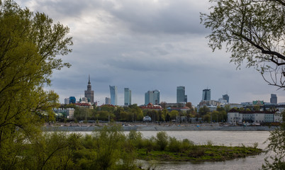 View on Warsaw city, Poland