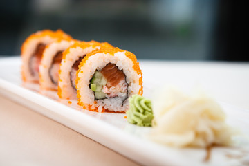 Flying fish roe maki