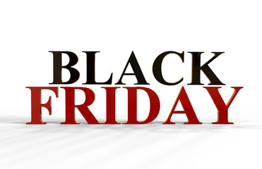 Black Friday Sale, 3D Illustration