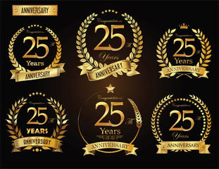 Anniversary golden laurel wreath