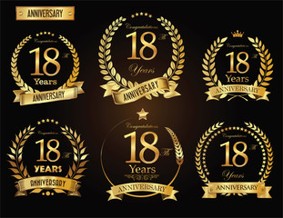 Anniversary golden laurel wreath
