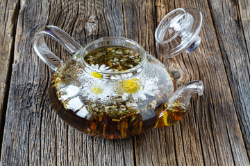 Herbal chamomile tea