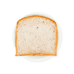 Slice of germinated brown rice breads isolated on white