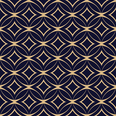 Abstract geometric seamless pattern with intertwined circles