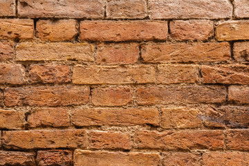Old detoriated wall in Italy. Close-up of texture.
