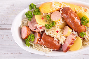 cabbage with meat an potato