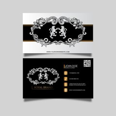 elegant business card with ornament