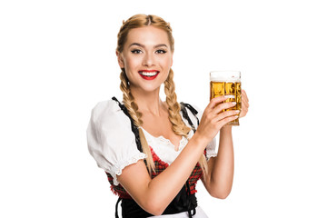 waitress with beer glass