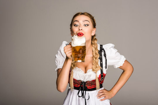 attractive girl with beer